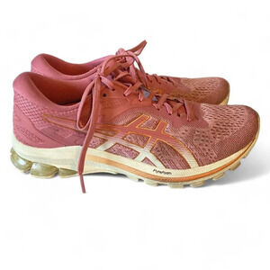 Asics Mesh‎ Lace-up Sneakers, Size 10, Pearl Pink/Smokey Rose, Running Shoes